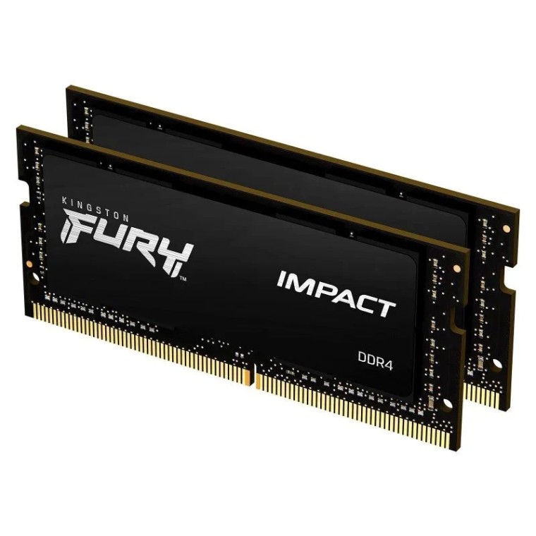 Kingston Fury Impact SO-DIMM DDR4 3200MHz 32GB 2x16GB CL20 Negro