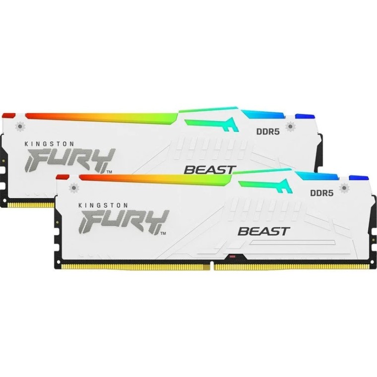 Kingston FURY Beast RGB White DDR5 5200MHz 64GB 2x32GB CL36