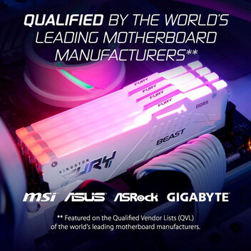 Kingston FURY Beast RGB White DDR5 5600MHz 64GB 2x32GB CL36 Kingston FURY Beast RGB White DDR5 5600MHz 64GB 2x32GB CL36