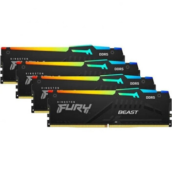 Kingston FURY Beast RGB DDR5 5600MHz 128GB 4x32GB CL40