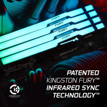 Memoria RAM Kingston FURY Beast RGB DDR5 6000MHz 16GB CL30 AMD EXPO