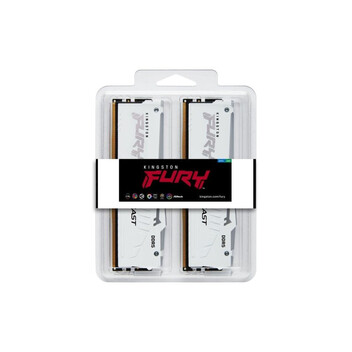 Memoria RAM Kingston 32GB DDR5 6400MT/s FURY Beast White RGB EXPO (2x16GB)