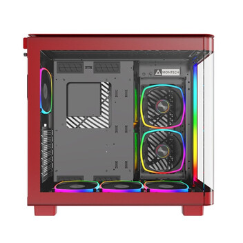 Torre PC Montech KING 95 PRO Cristal Templado USB 3.2 Rojo