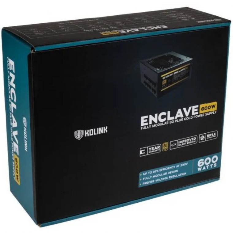 Kolink Enclave 600W 80 Plus Gold Modular