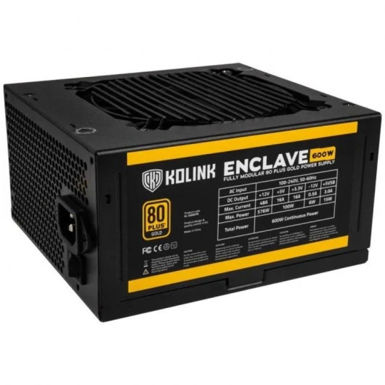 Kolink Enclave 600W 80 Plus Gold Modular