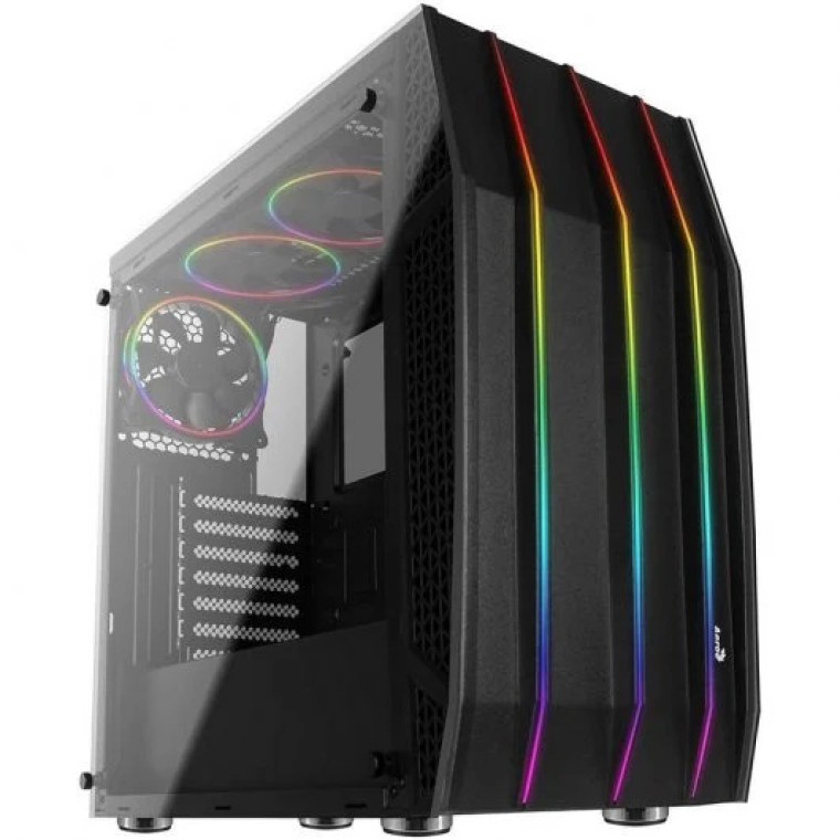 Aerocool Klaw RGB Cristal Templado USB 3.0 Negra