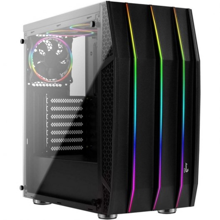 Aerocool Klaw RGB Cristal Templado USB 3.0 Negra