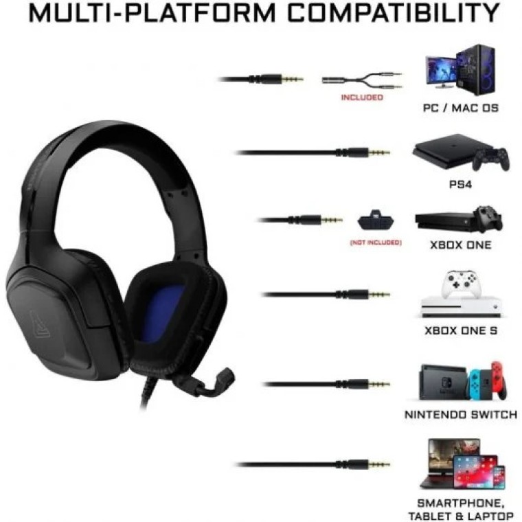 The G-Lab Korp Cobalt Auriculares Gaming Negros