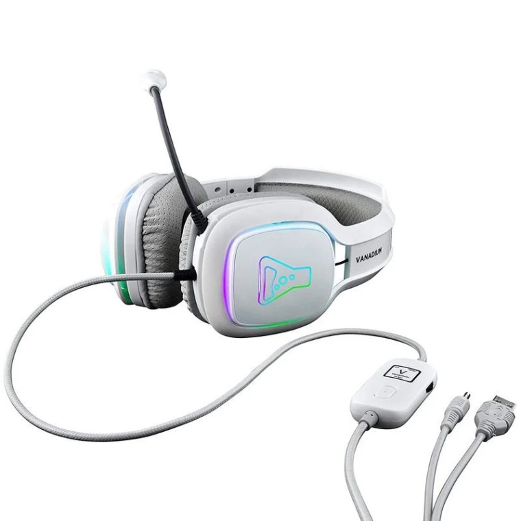 The G-Lab Korp Vanadium Auriculares Gaming RGB Blancos