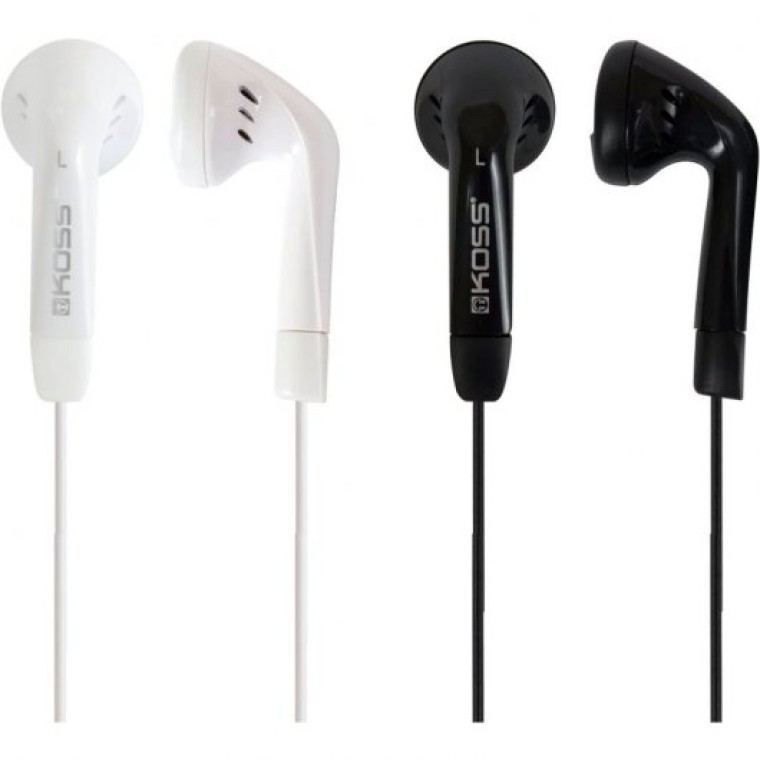 Koss KE7 Set 2 Auriculares con Cable Blanco/Negro