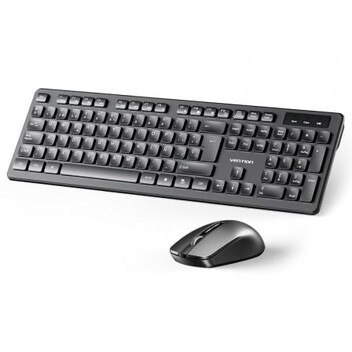 Teclado de membrana inalámbrico Vention KTD Layout ES combo con ratón 2.4GHz negro