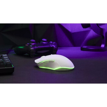 The G-Lab Kult Helium WL Ratón Gaming Inalámbrico RGB 6400 DPI Blanco