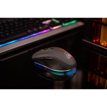 The G-lab KULT-NEON Ratón Gaming RF Inalámbrico RGB 2400 DPI Negro