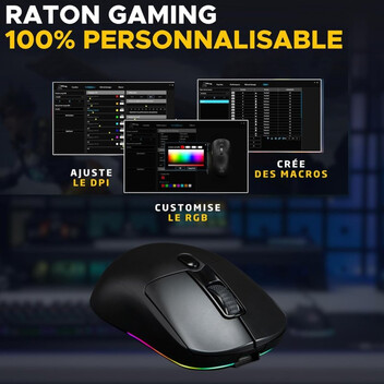 The G-Lab Kult Titanium Ratón Gaming Inalámbrico 12000DPI Negro