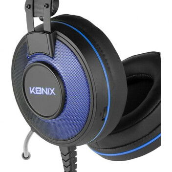 Konix Mythics PS-700 Auriculares Gaming 7.1 para PS4 Negro/Azul Konix Mythics PS-700 Auriculares Gaming 7.1 para PS4 Negro/Azul