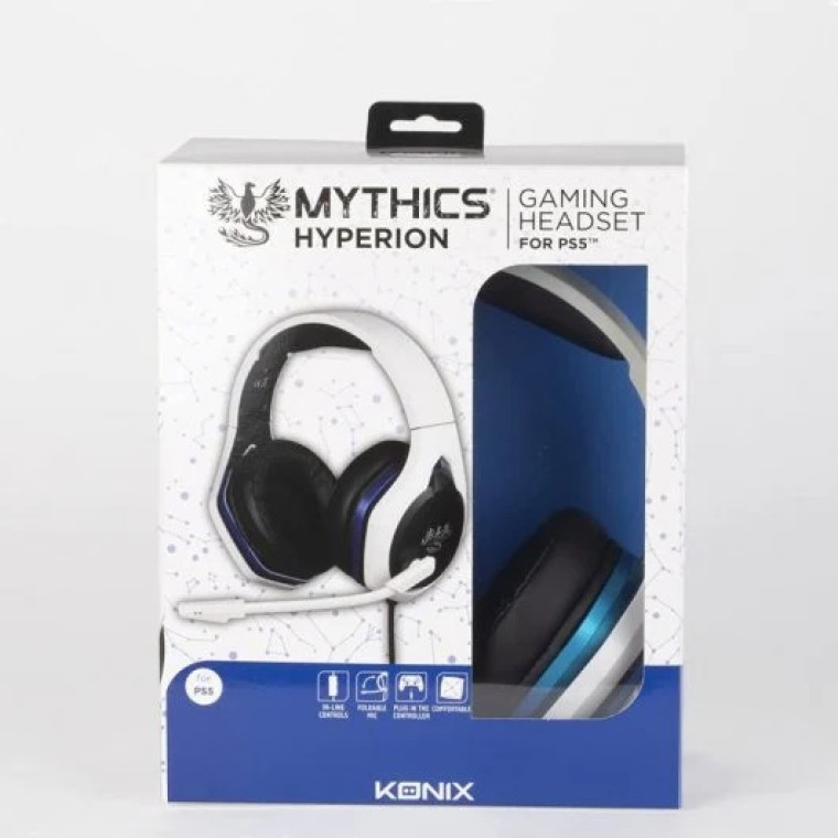 Konix Mythics Hyperion Auriculares Gaming para PS4/PS5 Blanco/Negro