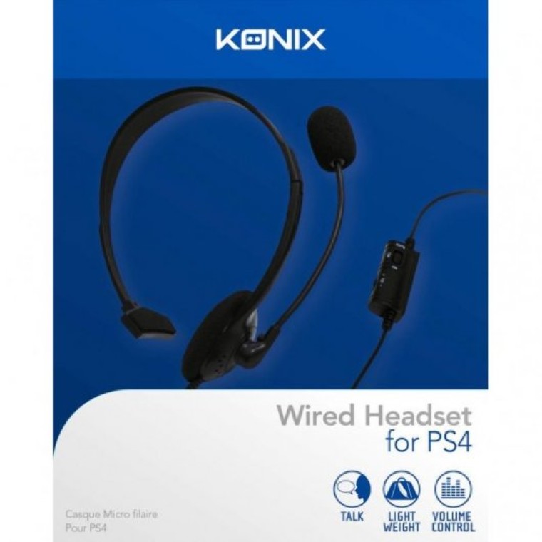 Konix Mythics PS-100 Auriculares para PS4 Negros