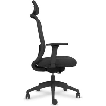 Spacio Ardena Silla Ergonómica de Malla con Cabezal Negra Spacio Ardena Silla Ergonómica de Malla con Cabezal Negra