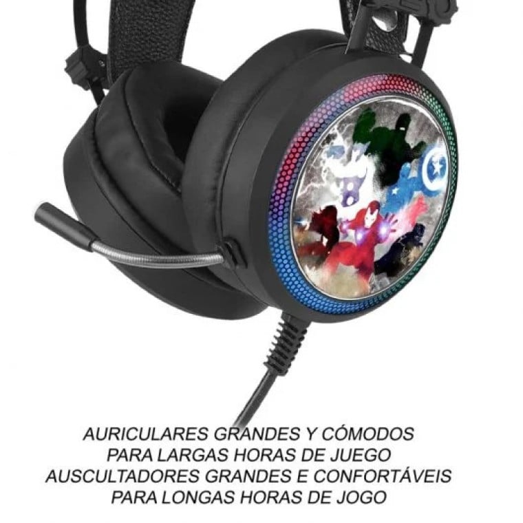 Marvel Vengadores 002 Auriculares Gaming Negros