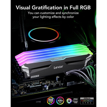 Memoria RAM Lexar ARES RGB DDR5 6400Mhz 32GB 2x16GB CL32