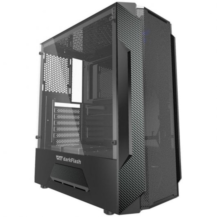 darkFlash Leo Midi Tower Cristal Templado USB 3.0 Negra