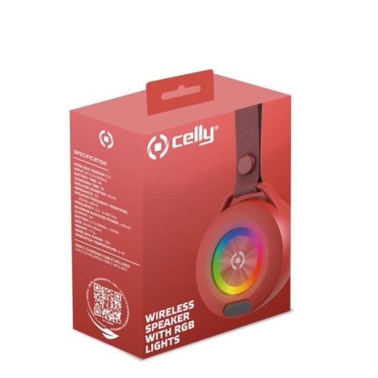 Celly Summer Altavoz Bluetooth Rojo