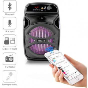 Lauson LLX34 Altavoz Bluetooth con Karaoke 20W Negro Lauson LLX34 Altavoz Bluetooth con Karaoke 20W Negro