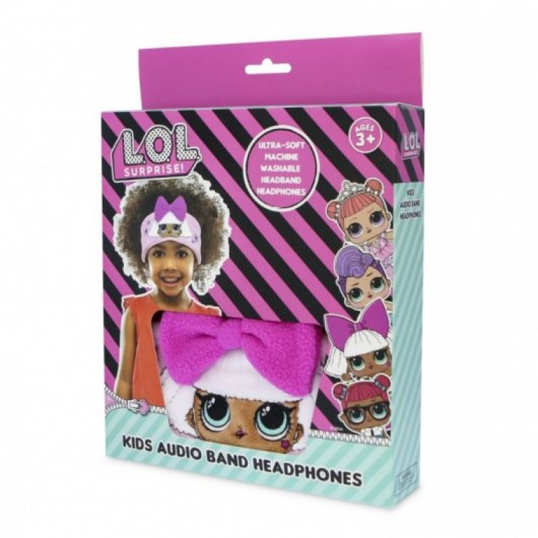 OTL Technologies Auriculares Infantiles Planos con Banda Ajustable Lavable L.O.L Surprise