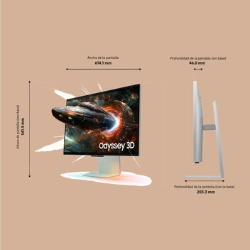 Monitor Samsung Odyssey 3D LS27FG904XUXEN 27" LED IPS UltraHD 4K 165Hz Altura Ajustable FreeSync Pre