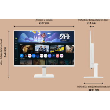 Samsung Smart Monitor M50F M5 27" FullHD 60Hz IPS Smart HDR10 Altavoces WiFi Bluetooth Blanco Samsung Smart Monitor M50F M5 27" FullHD 60Hz IPS Smart HDR10 Altavoces WiFi Bluetooth Blanco