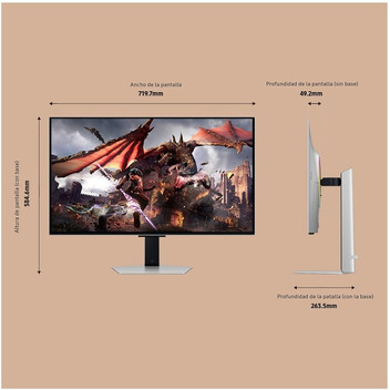 Monitor Samsung Odyssey OLED G8 LS32DG802SUXEN 32" OLED UltraHD 4K 240Hz FreeSync Premium Pro Monitor Samsung Odyssey OLED G8 LS32DG802SUXEN 32" OLED UltraHD 4K 240Hz FreeSync Premium Pro