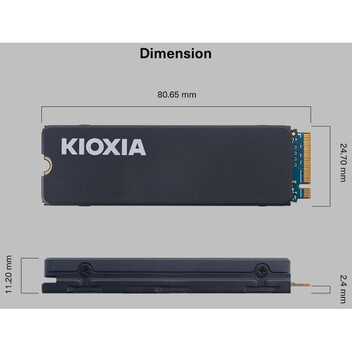 Disco Duro Kioxia Exceria Plus G3 2TB Disco SSD 6300MB/S NVMe PCIe 4.0 M.2 Gen4 con Disipador