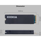 Disco Duro Kioxia Exceria Plus G3 2TB Disco SSD 6300MB/S NVMe PCIe 4.0 M.2 Gen4 con Disipador
