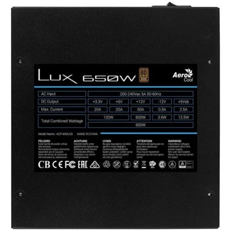 Aerocool Lux 650W 80 Plus Bronze