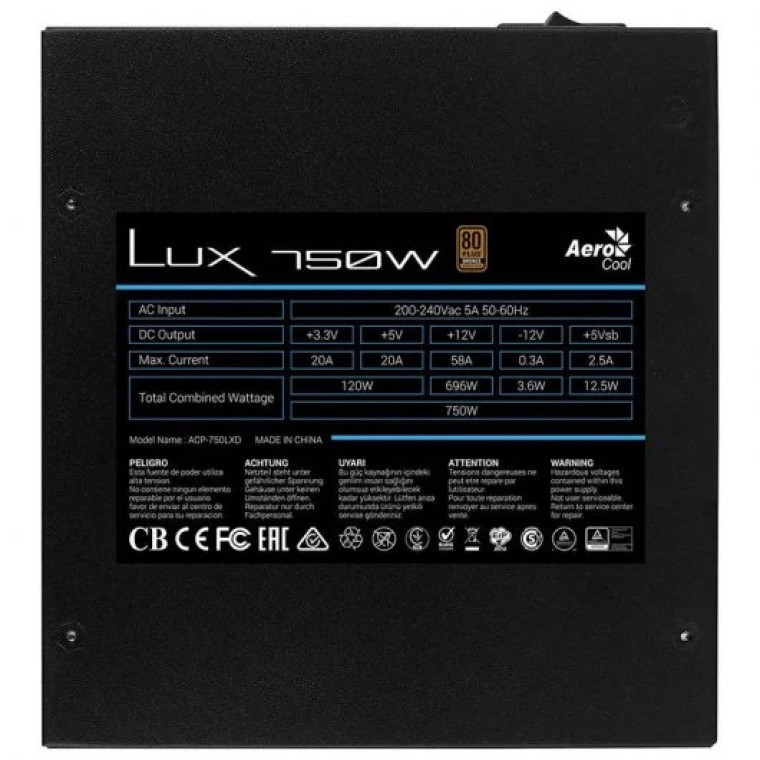 Aerocool Lux 750W 80 Plus Bronze