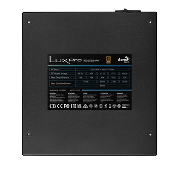 Fuente Alimentación Aerocool LUXPRO550 Fuente De Alimentación 550W 80plus Bronze 88% Ventilador FDB Fuente Alimentación Aerocool LUXPRO550 Fuente De Alimentación 550W 80plus Bronze 88% Ventilador FDB