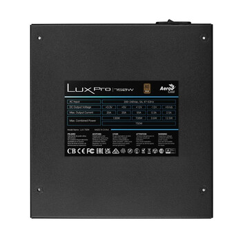 Fuente Alimentación Aerocool LUXPRO750 Fuente De Alimentación 750W 80plus Bronze 88% Ventilador FDB