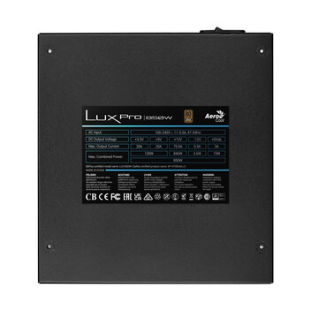 Fuente Alimentación Aerocool LUXPRO850 Fuente De Alimentación 850W 80plus Bronze 88% ATX 3.0 Y Pcie Fuente Alimentación Aerocool LUXPRO850 Fuente De Alimentación 850W 80plus Bronze 88% ATX 3.0 Y Pcie