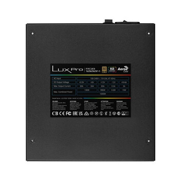 Aerocool LUXPRORGB1000M Fuente Alimentación Semi-modular RGB 1000W 80plus Gold 90% ATX 3.0 Pcie 5.0 Aerocool LUXPRORGB1000M Fuente Alimentación Semi-modular RGB 1000W 80plus Gold 90% ATX 3.0 Pcie 5.0