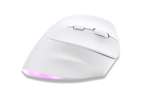 Bluestork Ergo Lumi Ratón Vertical Ergonómico Inalámbrico para Mano Derecha RGB 2400 DPI Blanco