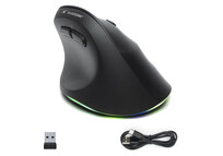 Bluestork Ergo Lumi Ratón Vertical Ergonómico Inalámbrico para Mano Derecha RGB 2400 DPI Negro Bluestork Ergo Lumi Ratón Vertical Ergonómico Inalámbrico para Mano Derecha RGB 2400 DPI Negro