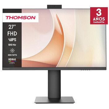 Monitor Thomson Supreme Business 27" LED IPS FullHD 100Hz Altavoces Altura Ajustable USB-C Webcam