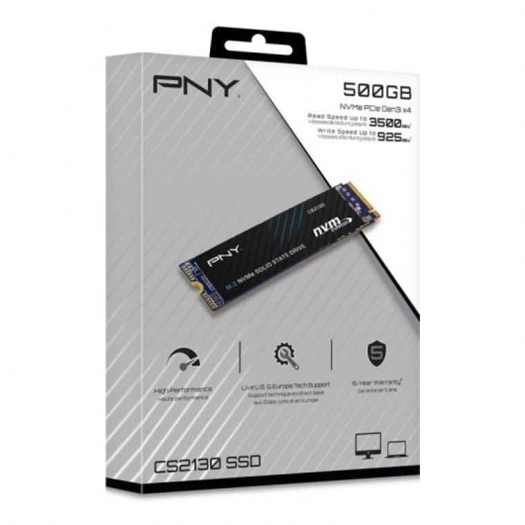 PNY CS2130 500GB SSD M.2 NVMe PCIe Gen3 x4