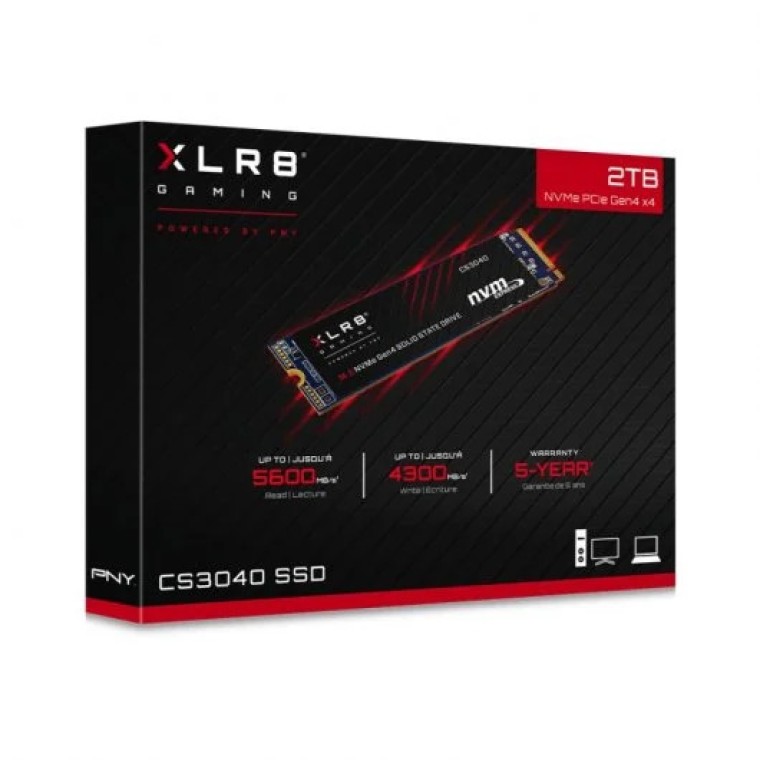 PNY XLR8 CS3040 SSD 2TB M.2 NVMe PCIe Gen4x4