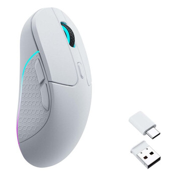 Ratón Keychron M3 Wireless Bluetooth 26000DPI Blanco RGB 5 Botones Ergonómico Ratón Keychron M3 Wireless Bluetooth 26000DPI Blanco RGB 5 Botones Ergonómico