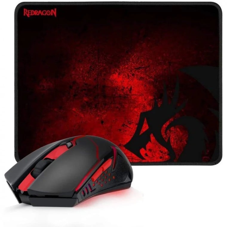 Redragon M601WL-BA Ratón Gaming Inalámbrico 2400 DPI + Alfombrilla