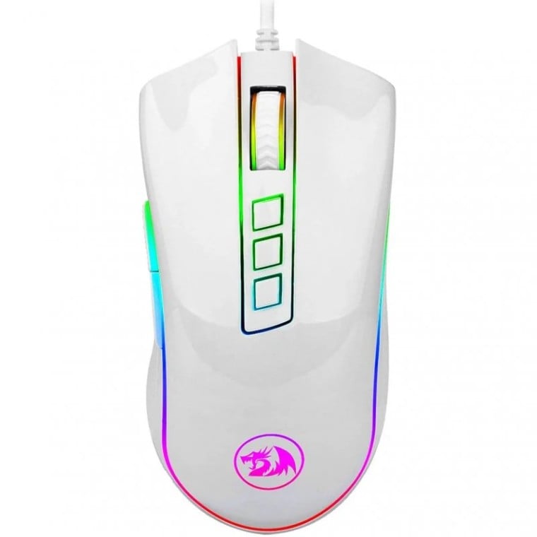 Redragon M711 Cobra White RGB Ratón Gaming 10000 DPI Blanco