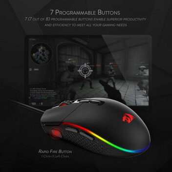 Redragon M719 Invader RGB Ratón Gaming 10000 DPI Negro Redragon M719 Invader RGB Ratón Gaming 10000 DPI Negro
