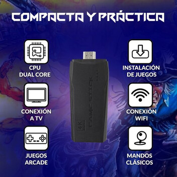 UnicView M8 Consola Stick Retro M8 64GB 10000 Juegos UnicView M8 Consola Stick Retro M8 64GB 10000 Juegos