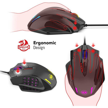 Redragon M908 Impact RGB Ratón Gaming 12400 DPI Negro Redragon M908 Impact RGB Ratón Gaming 12400 DPI Negro
